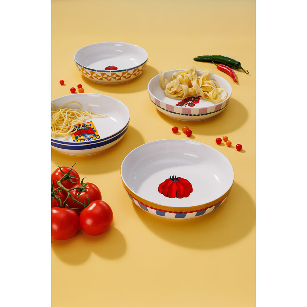 Porto Valentina Set of 4 Assorted Pasta Bowls 21.5cm Multi-coloured at MyHouse