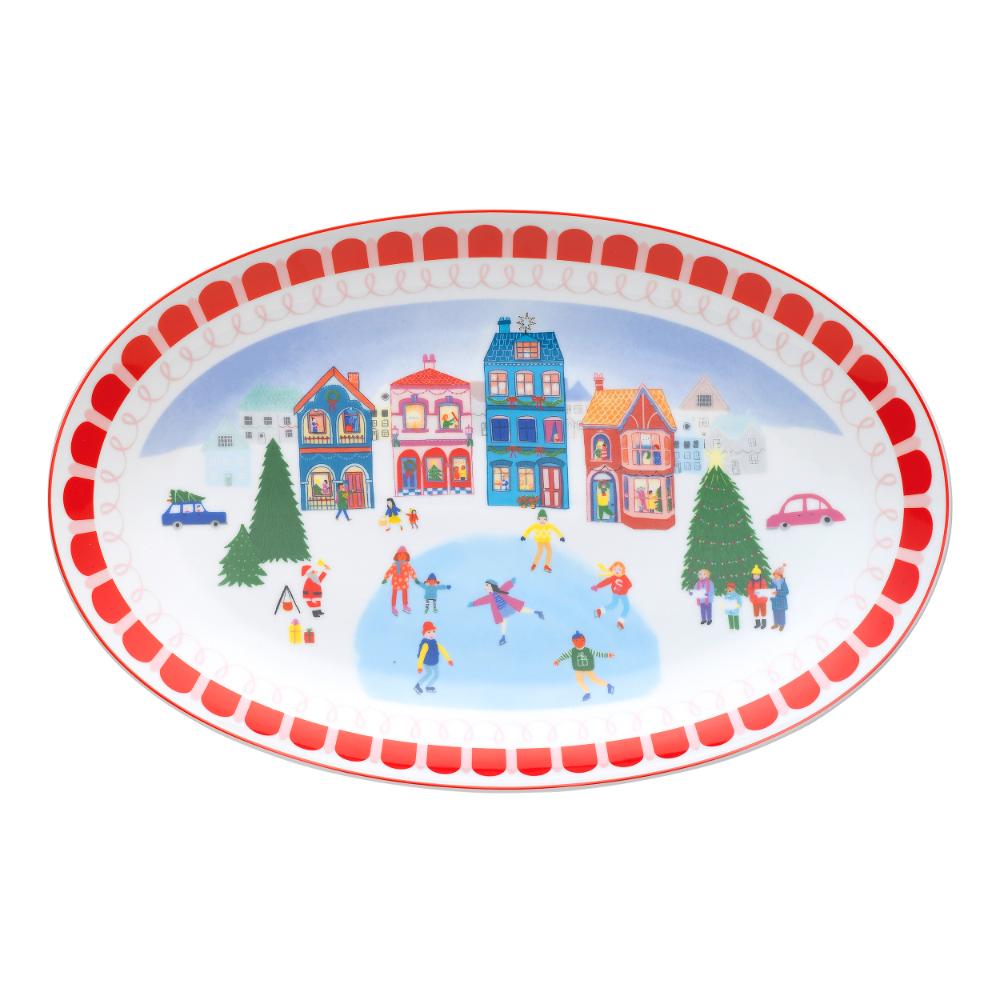 Porto Night Before Christmas Oval Platter 40cm