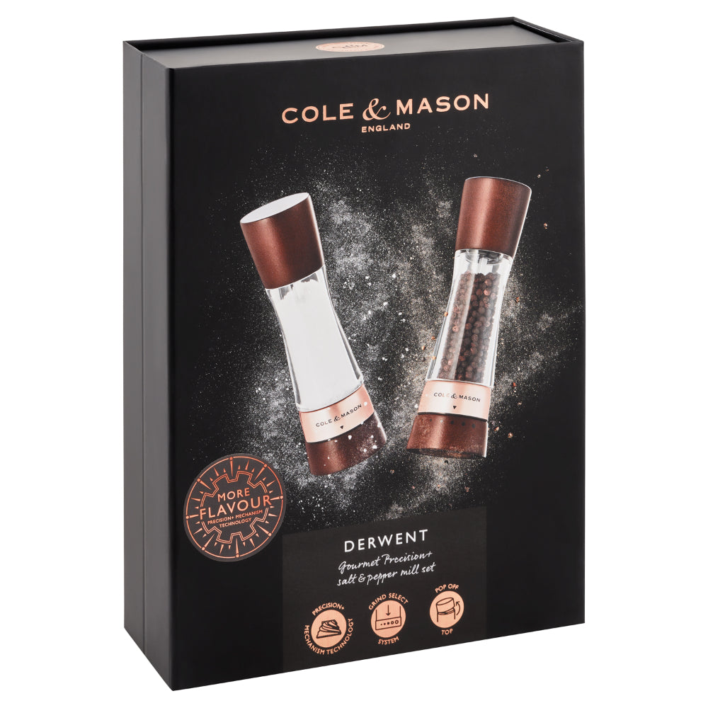 Cole & Mason Derwent Mills 190mm Gift Set Chestnut & Rose Gold