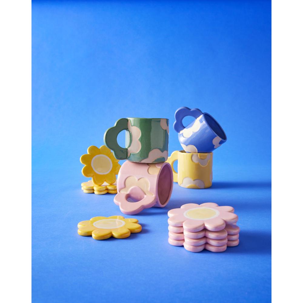 Emporium Posey 400ml Flower Mugs with blue background at MyHouse
