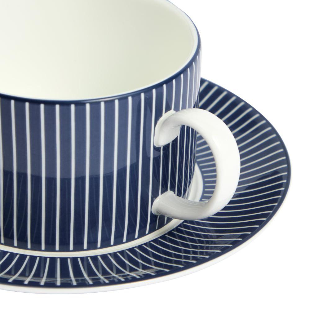 Wedgwood Gio Blue Teacup & Saucer