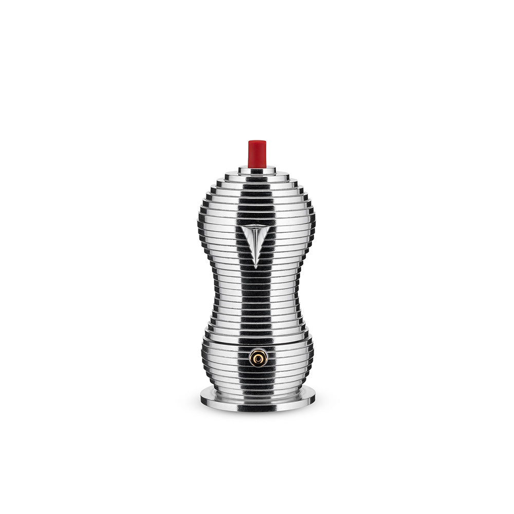 Alessi Pulcina Induction Espresso Coffee Maker Red 3 Cup