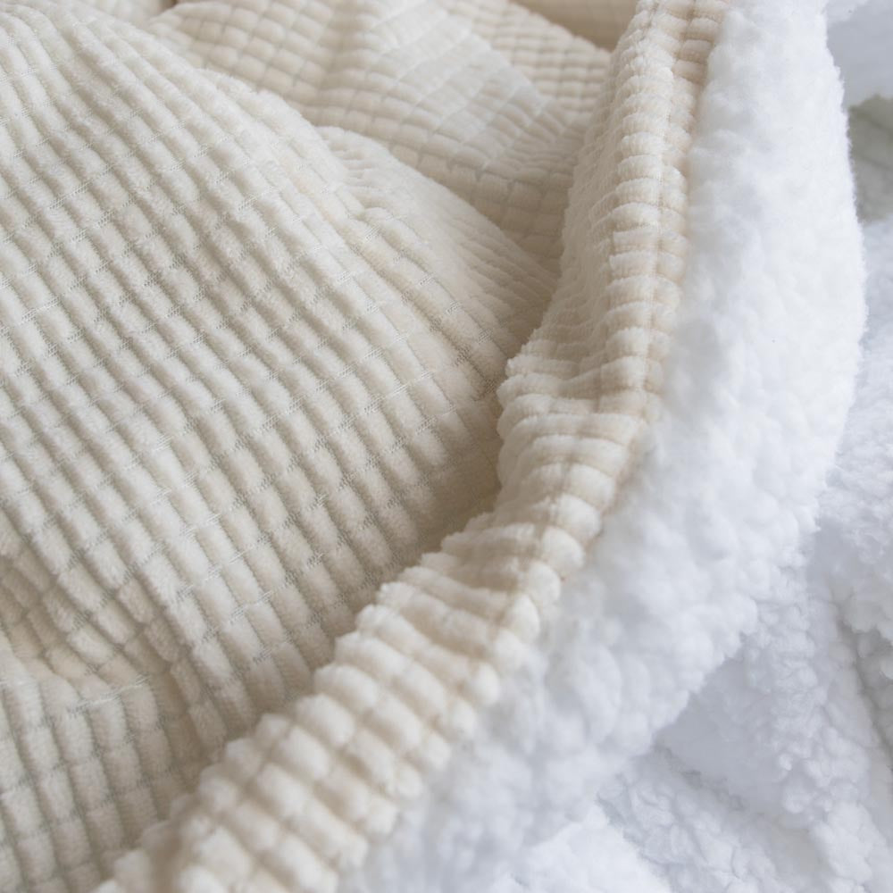 Ardor Boudoir Avalon Faux Fur Sherpa 3 Piece Comforter Set Cream at MyHouse