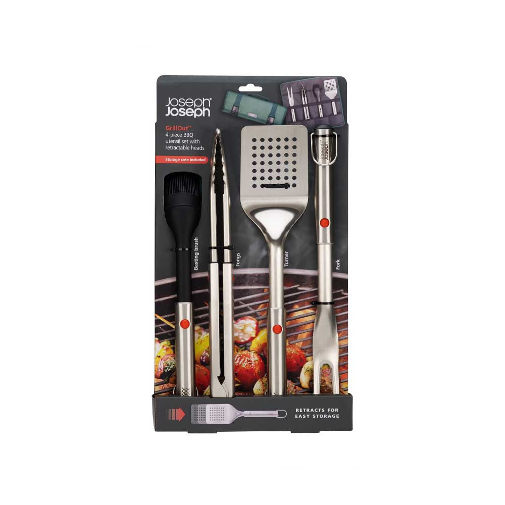 Joseph Joseph Grillout 4-Piece BBQ Utensil Set With Storage Case at MyHouse