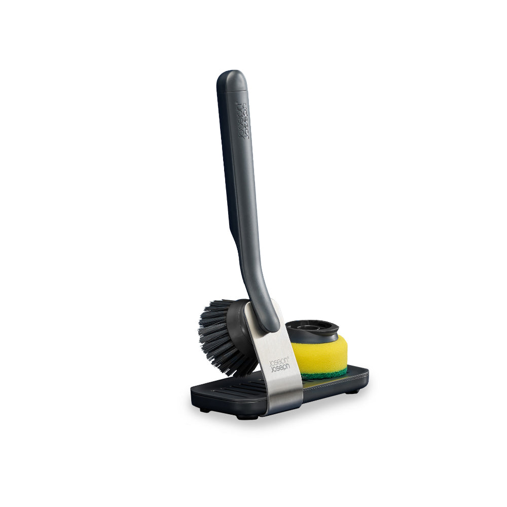 Joseph Joseph Sinktech Dish Brush And Sponge Set With Large Stainless Steel Storage Stand at MyHouse