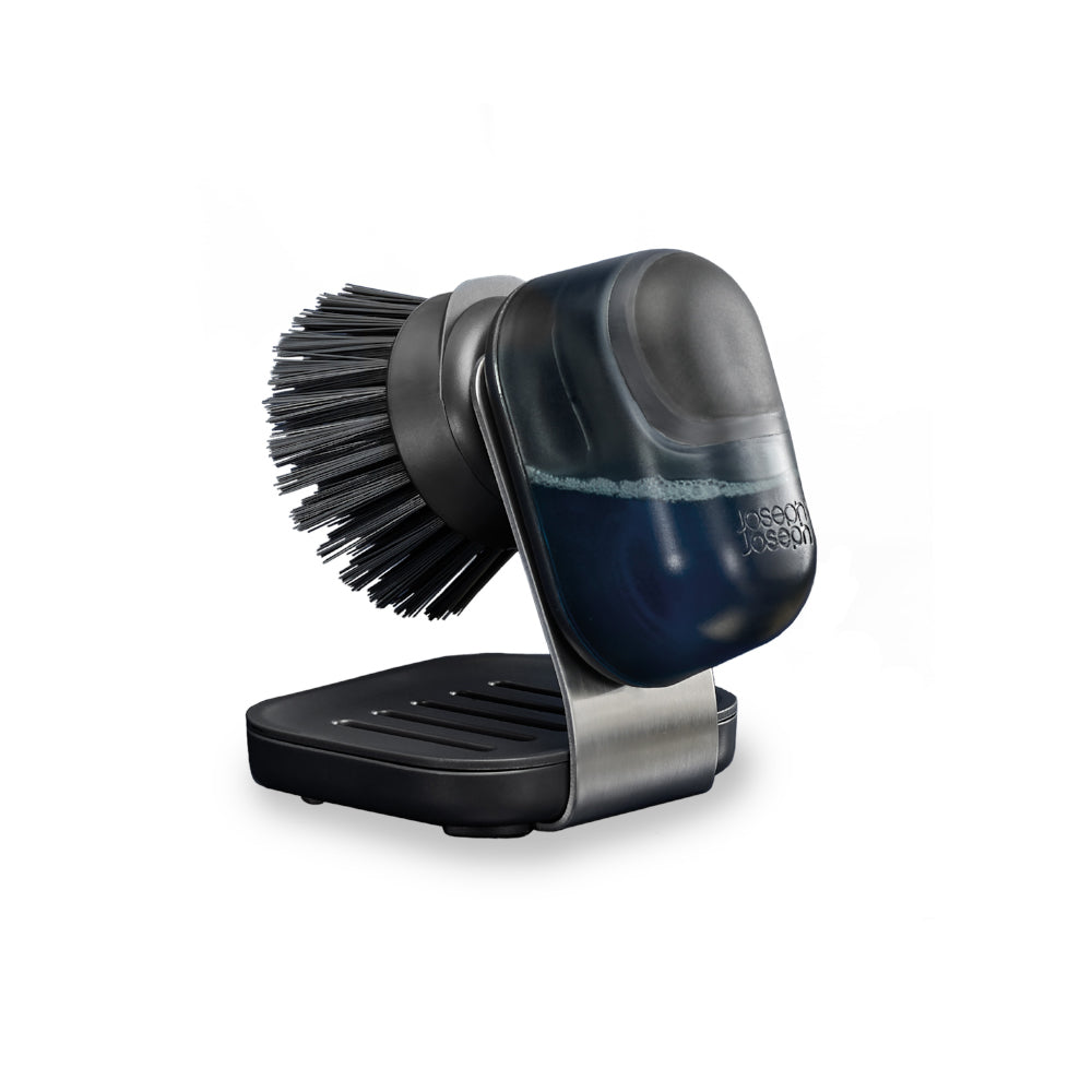 Joseph Joseph Sinktech Soap-Dispensing Palm Brush With Stainless Steel Storage Stand at MyHouse