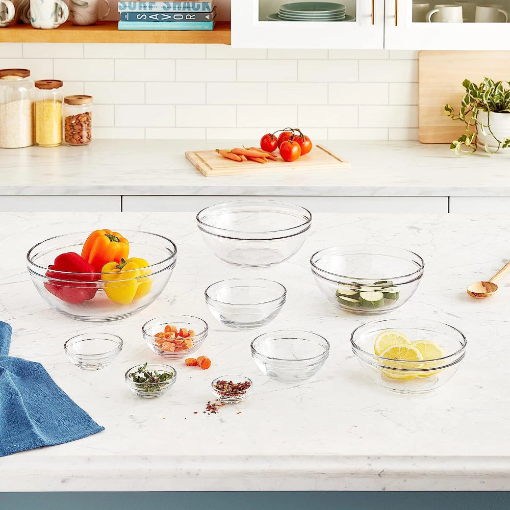 Anchor Hocking Set of 10 Mixing Bowls