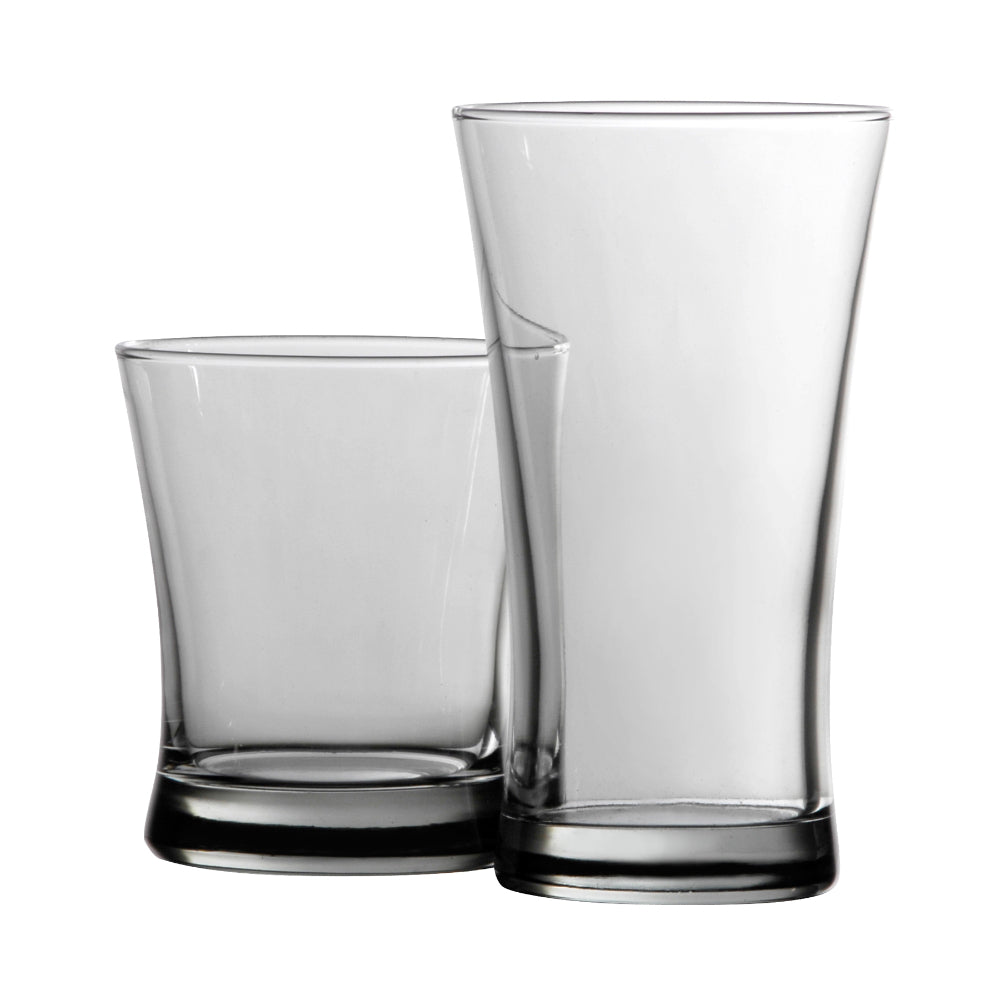Anchor Hocking Set of 16 Linden Rocks & Tea Glasses
