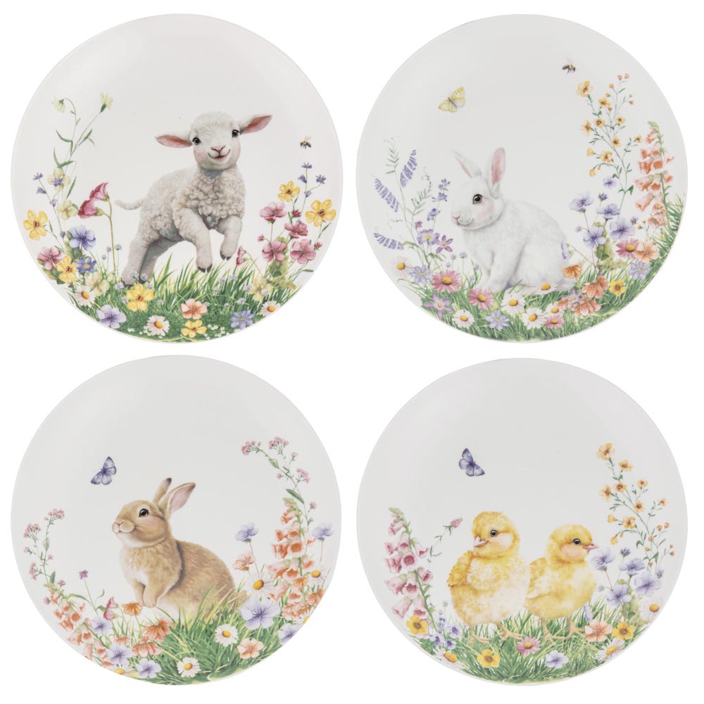 Plates with baby animals - Ashdene Sweet Meadows Set of 4 Side Plates at MyHouse