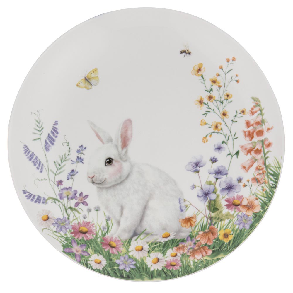 Ashdene Sweet Meadows Set of 4 Side Plates with baby bunny at MyHouse