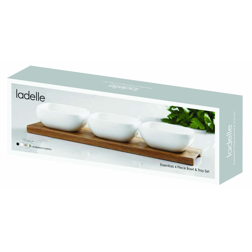 Ladelle Essentials 4 Piece Bowl & Tray Set