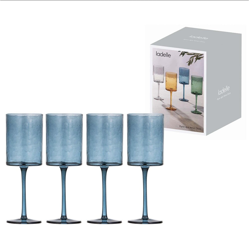 Ladelle Flynn Set of 4 Wine Glasses