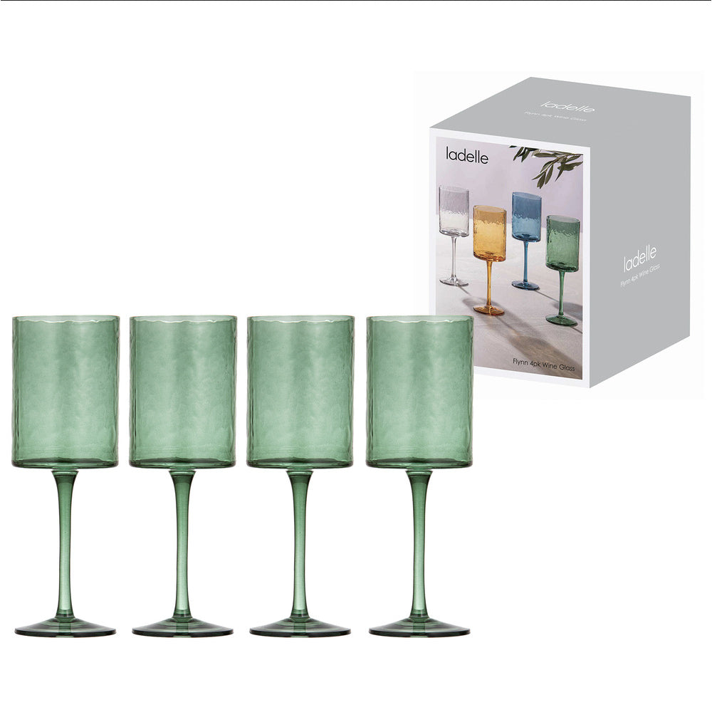 Ladelle Flynn Set of 4 Wine Glasses