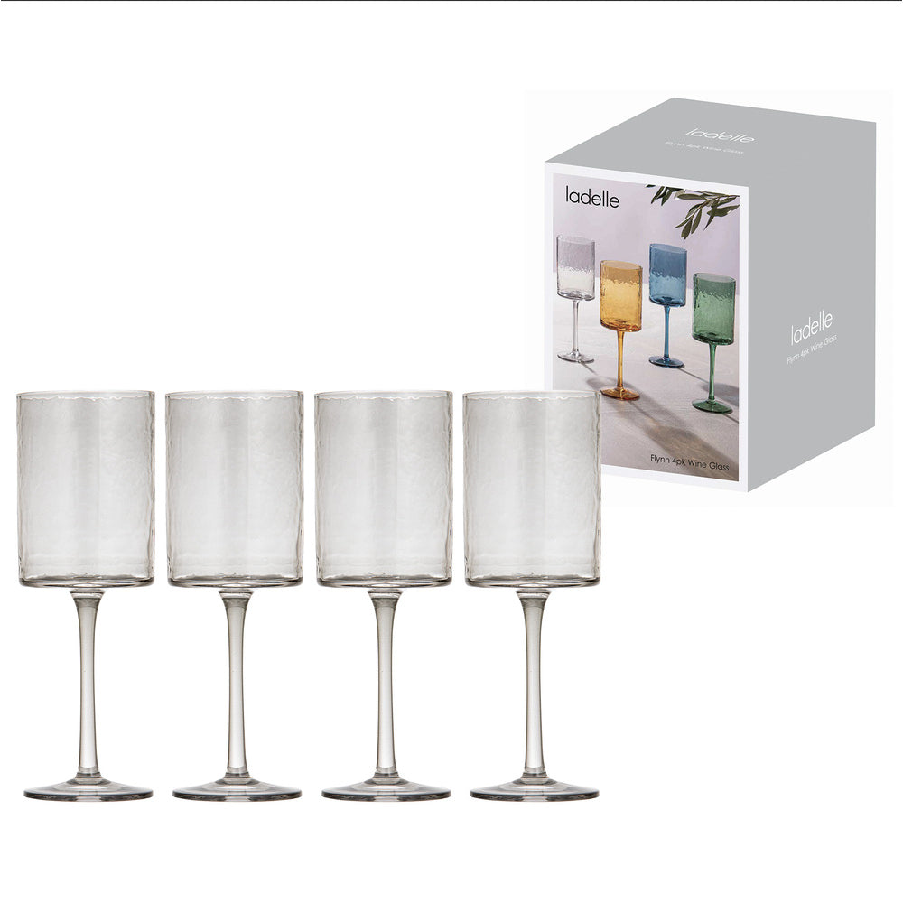 Ladelle Flynn Set of 4 Wine Glasses
