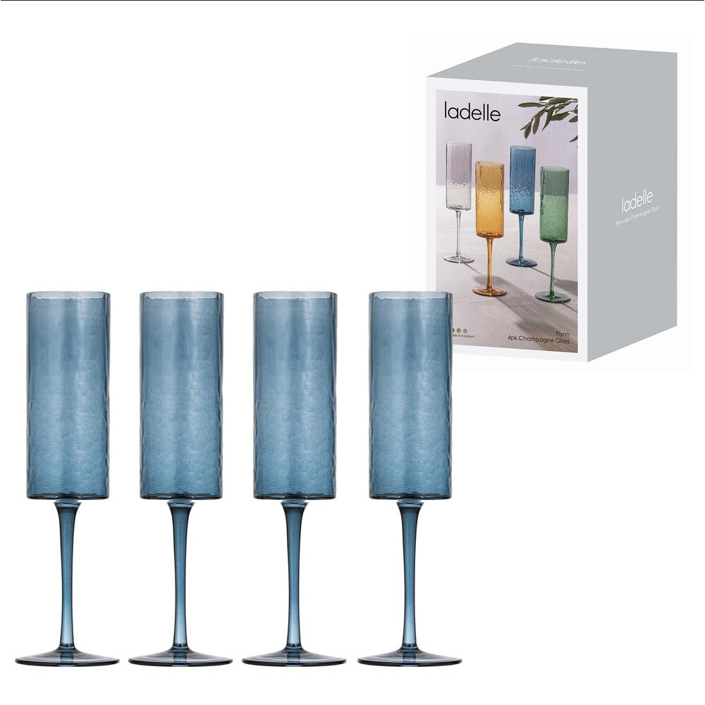 Ladelle Flynn Set of 4 Champagne Glasses