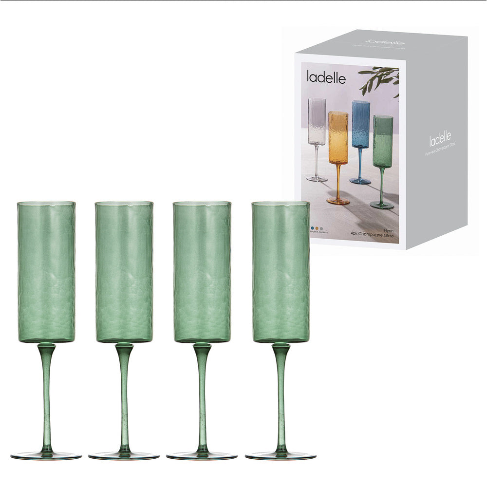 Ladelle Flynn Set of 4 Champagne Glasses