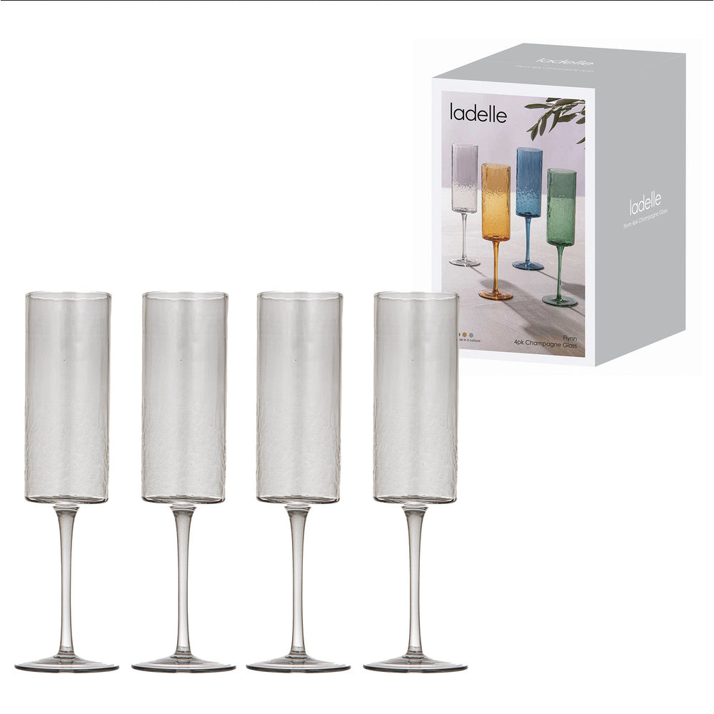 Ladelle Flynn Set of 4 Champagne Glasses