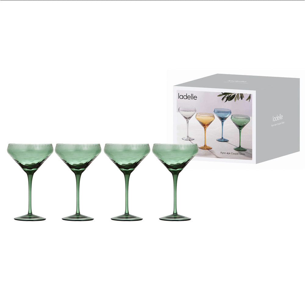 Ladelle Flynn Set of 4 Coupe Glasses