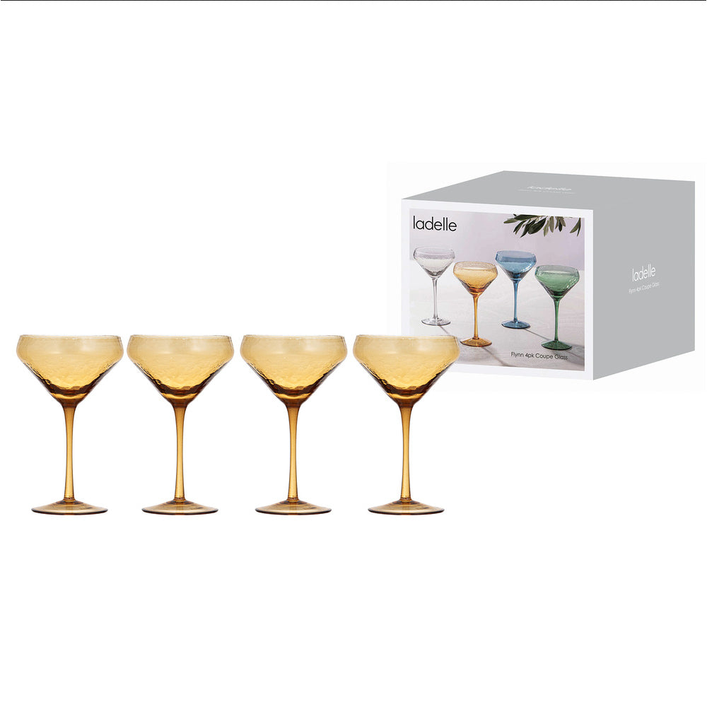 Ladelle Flynn Set of 4 Coupe Glasses