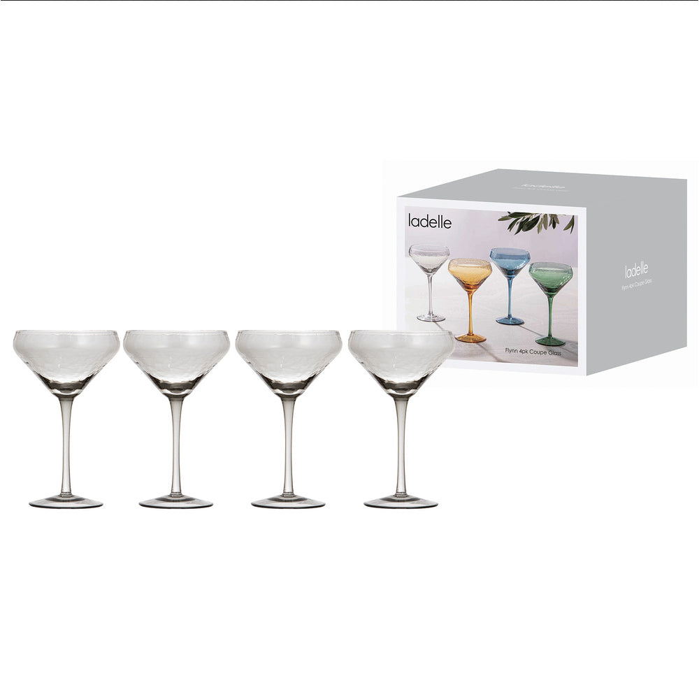 Ladelle Flynn Set of 4 Coupe Glasses