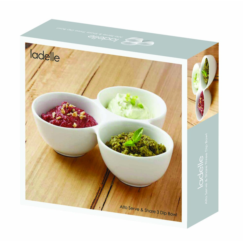 Ladelle Alto Serve & Share 3 Dip Bowl