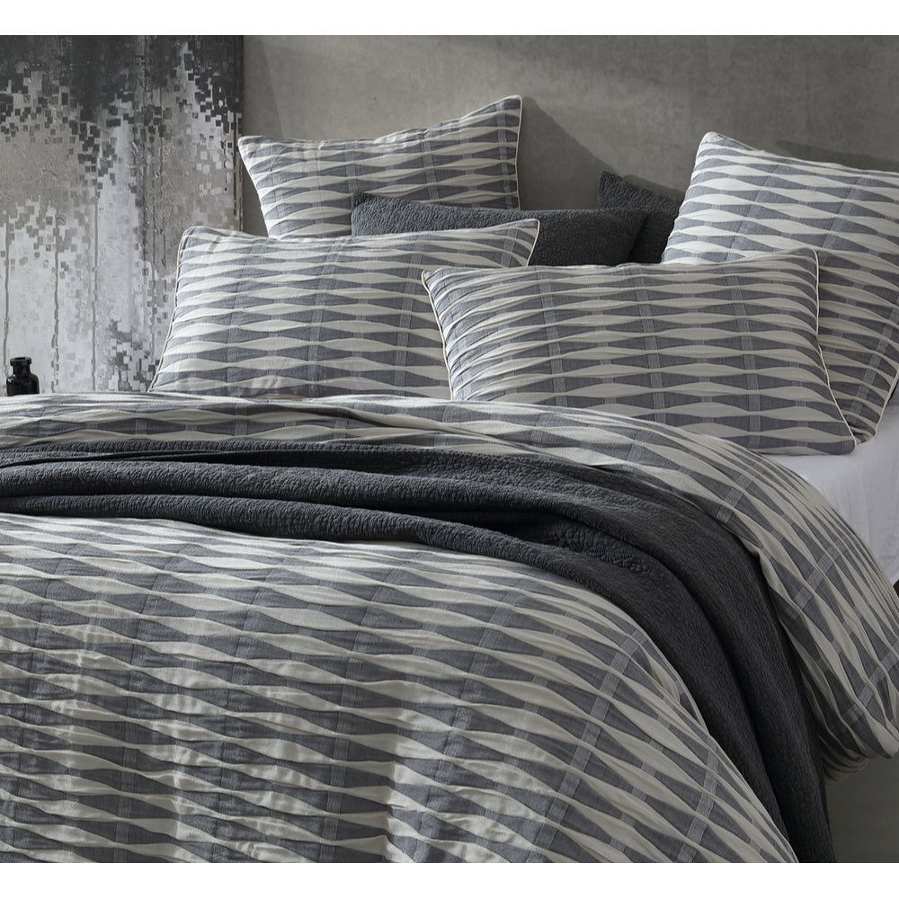 Platinum Collection Kirby Charcoal Quilt Cover Set