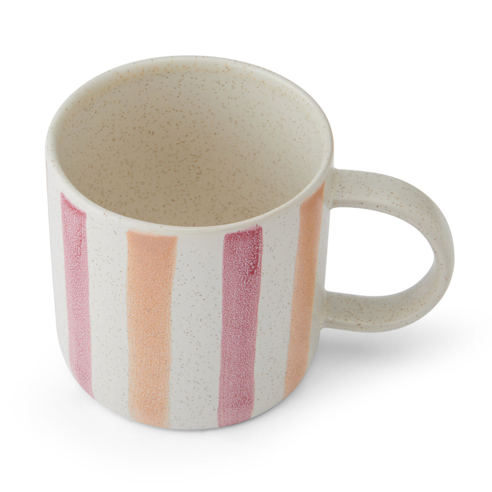 Mikasa Pink & Red Stripe Mug 380ml