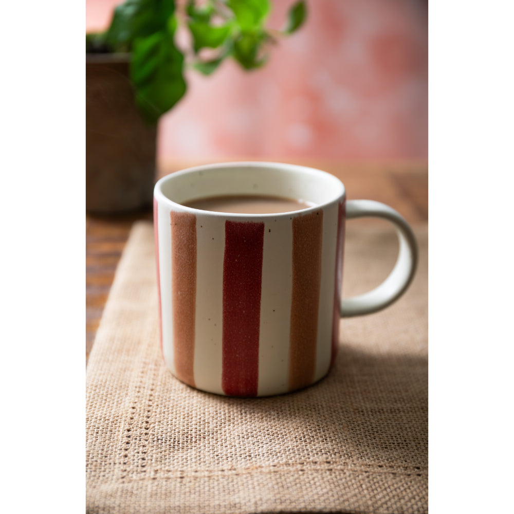 Mikasa Pink & Red Stripe Mug 380ml