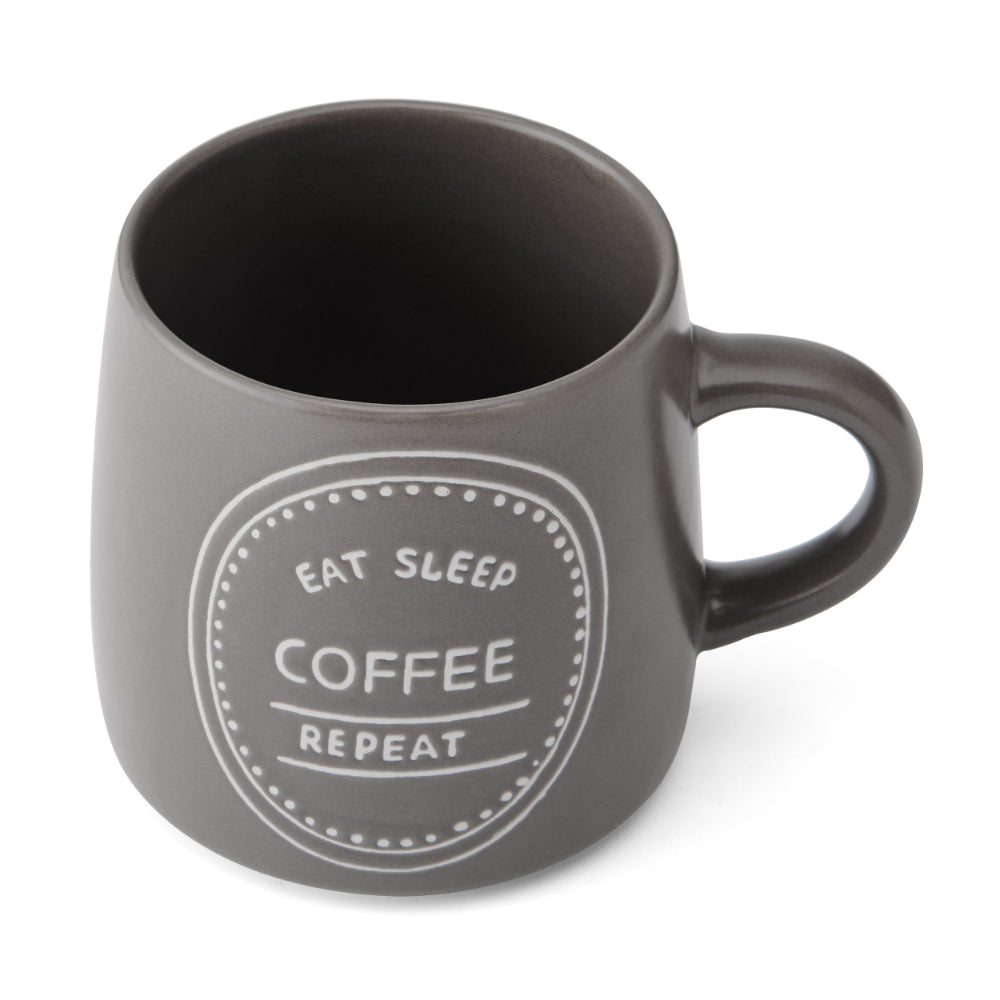Mikasa Eat Sleep Repeat Mug 400ml