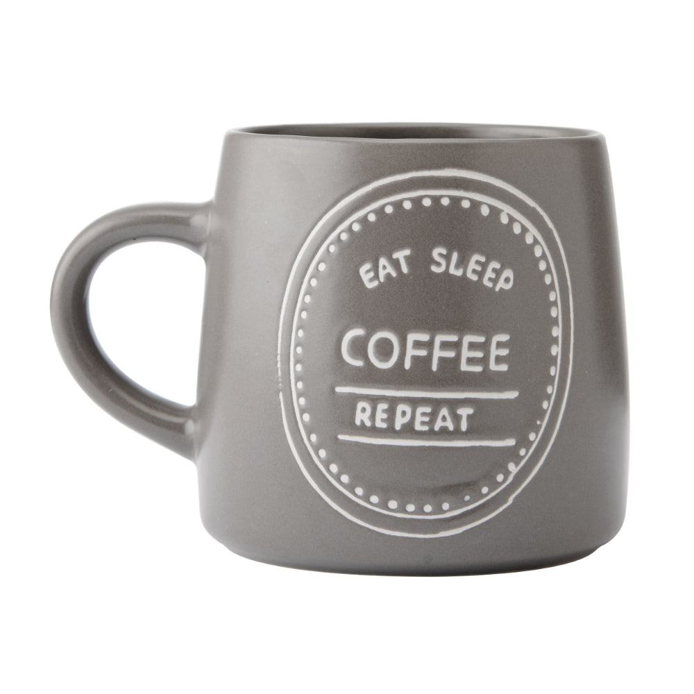 Mikasa Eat Sleep Repeat Mug 400ml