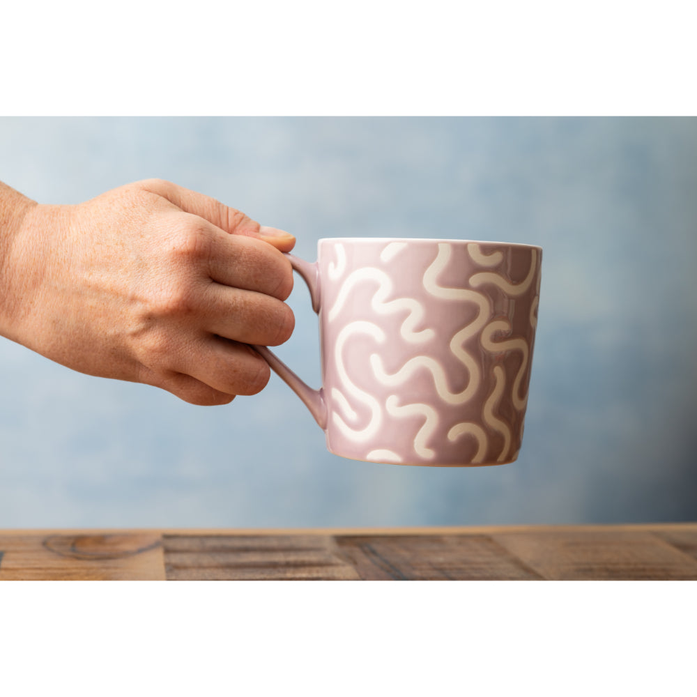 Mikasa Textured Purple Swirl Mug 360ml