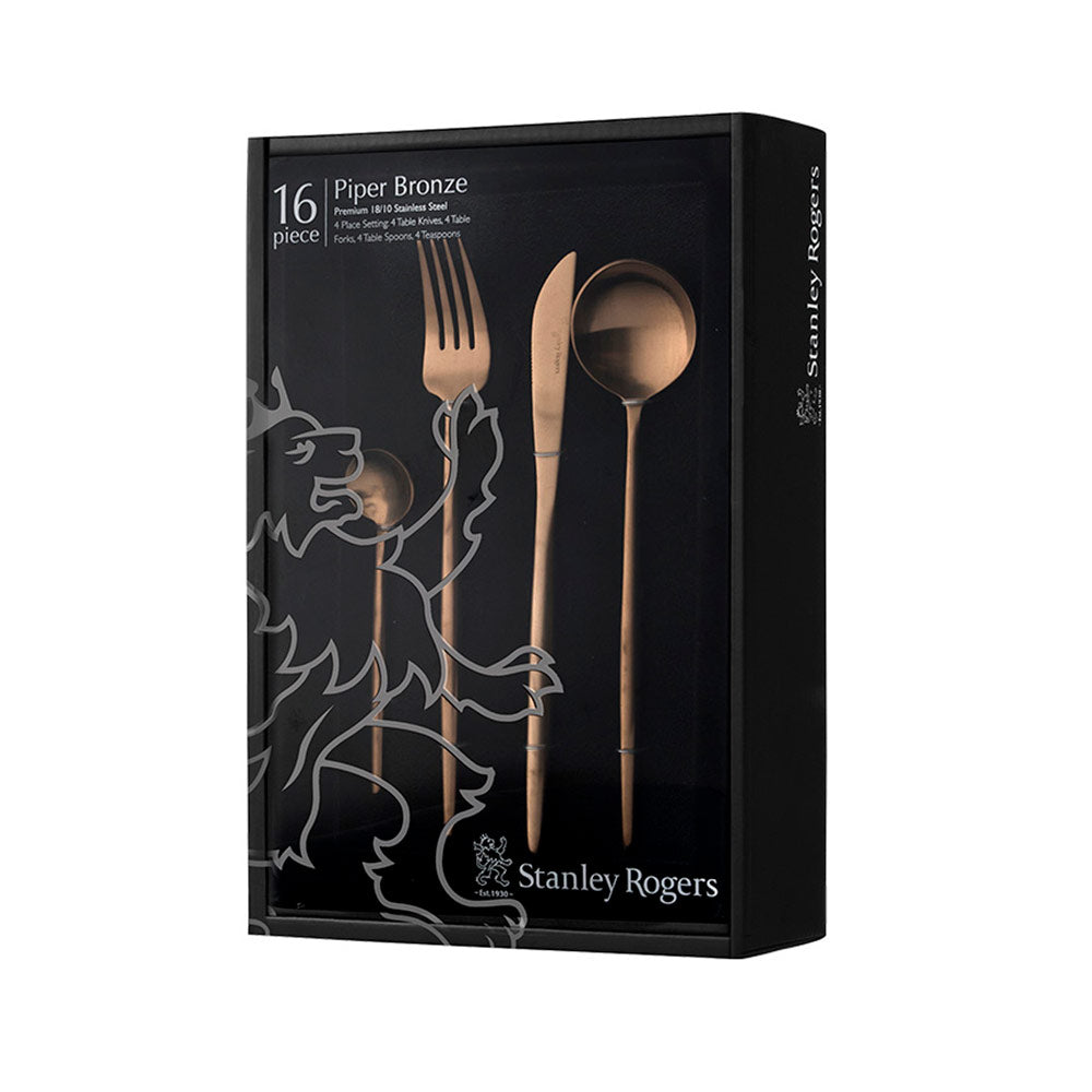 Stanley Rogers Piper 16 Piece Cutlery Set Bronze