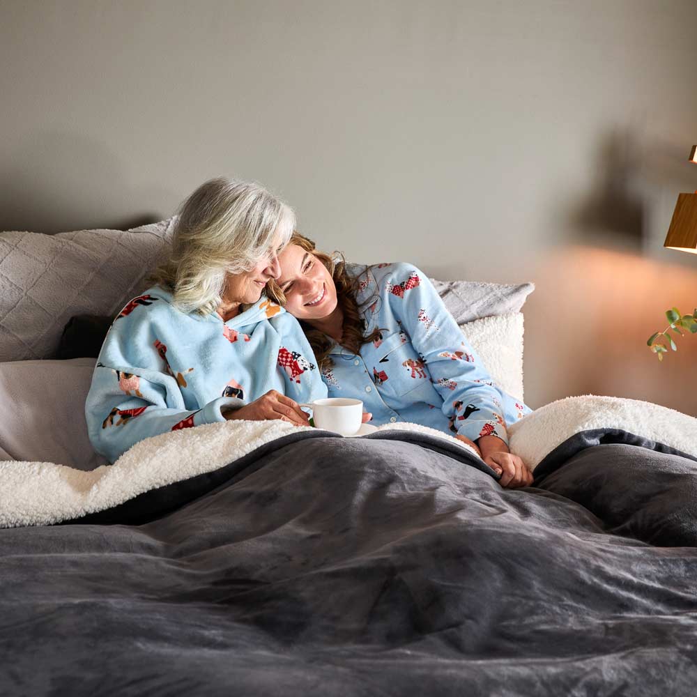 MyHouse Cosy Cuddle Quilt Cover Set Charcoal