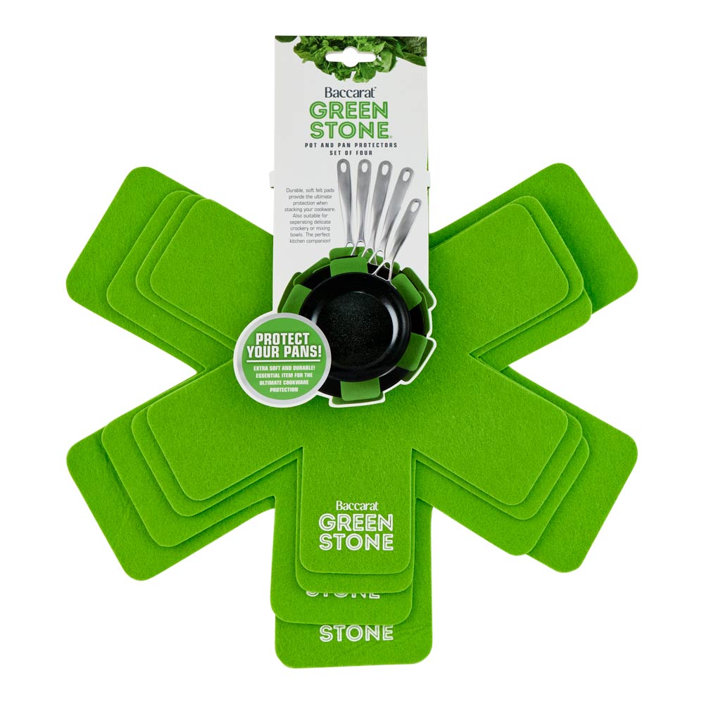 Baccarat GREEN STONE Set of 4 Pot and Pan Protectors - MyHouse