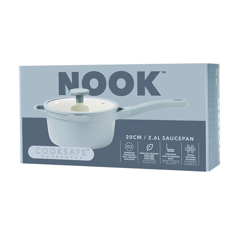 NOOK by Baccarat Saucepan with Lid 20cm Denim