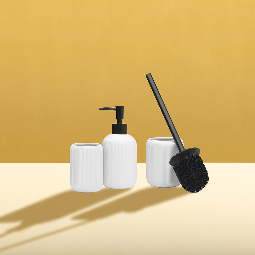 Porto York Bathroom Collection in Ribbed White - MyHouse