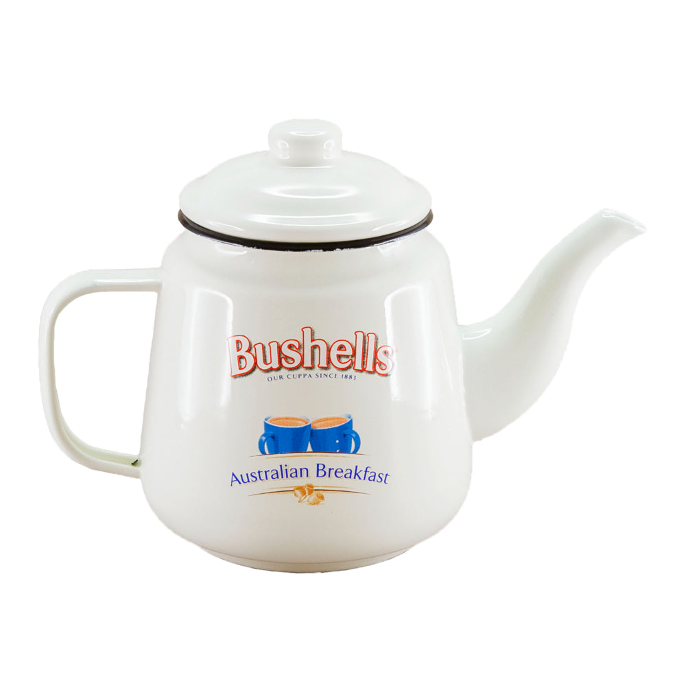 Rojo Bushells Enamel Teapot 1.4L Cream