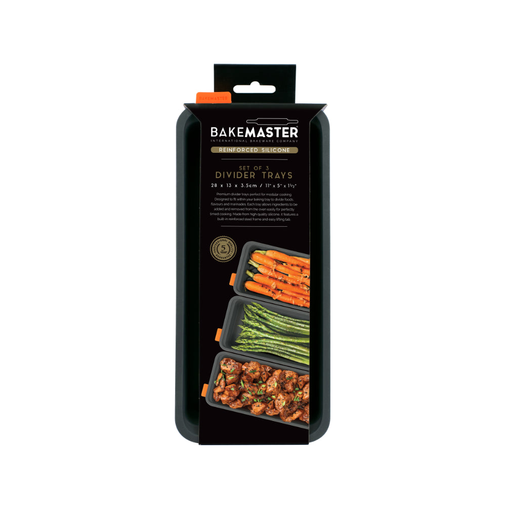 Bakemaster Set of 3 Divider Trays 28x13x35cm
