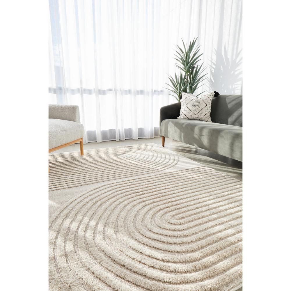 Rug Culture Lotus Abbey Rug in Beige at MyHouse. Rug with arch detail in lounge room