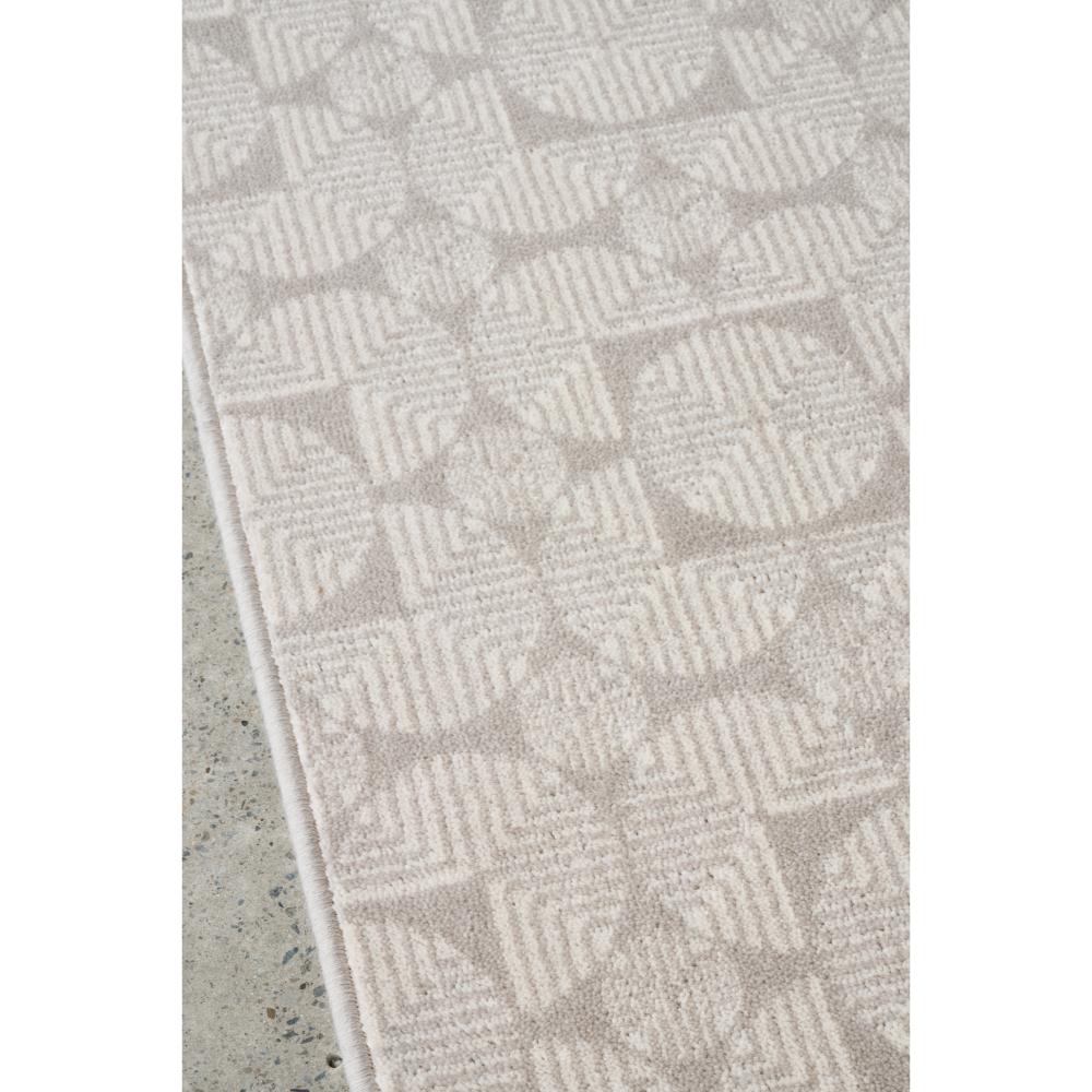 silver and ivory geometric print Wool Rug detail image - MyHouse
