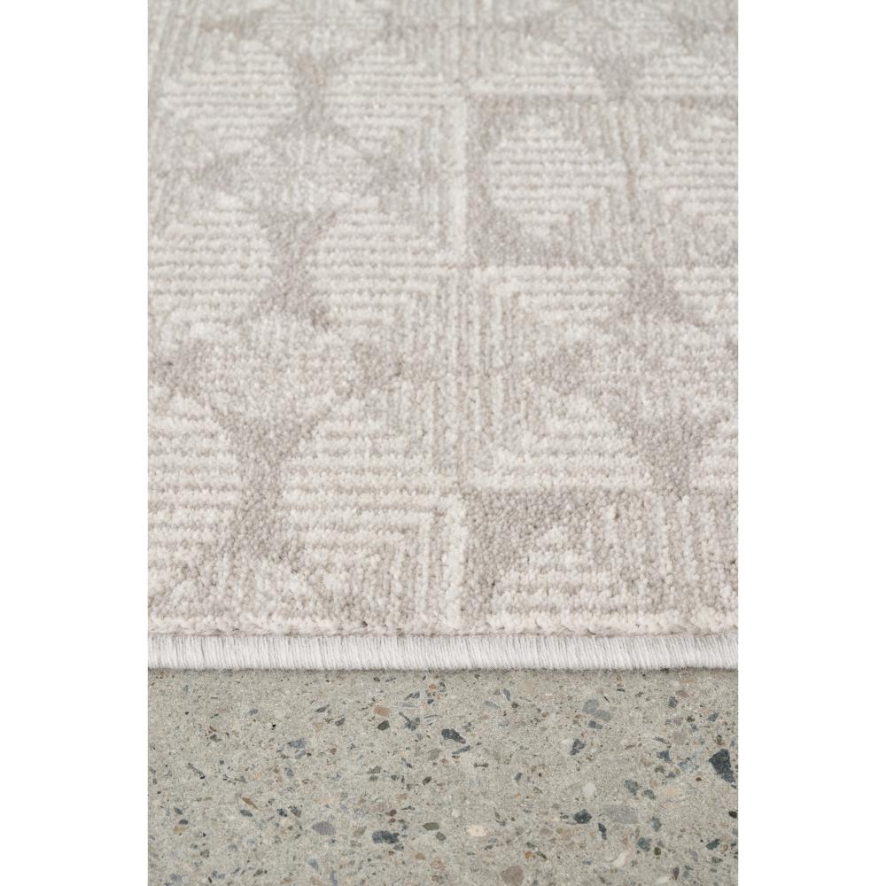 silver and ivory geometric print Wool Rug detail image - MyHouse