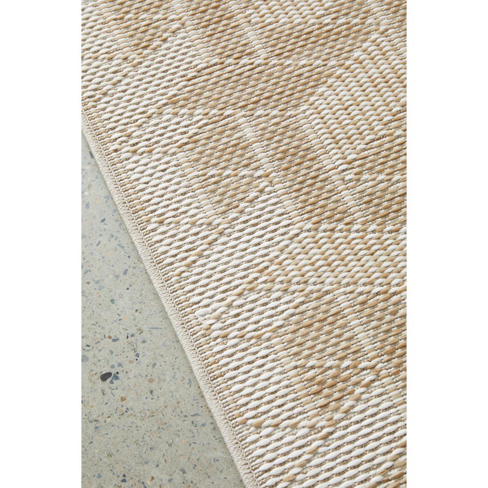 Natural Brown weave look hallway floor runner rug detail image - MyHouse