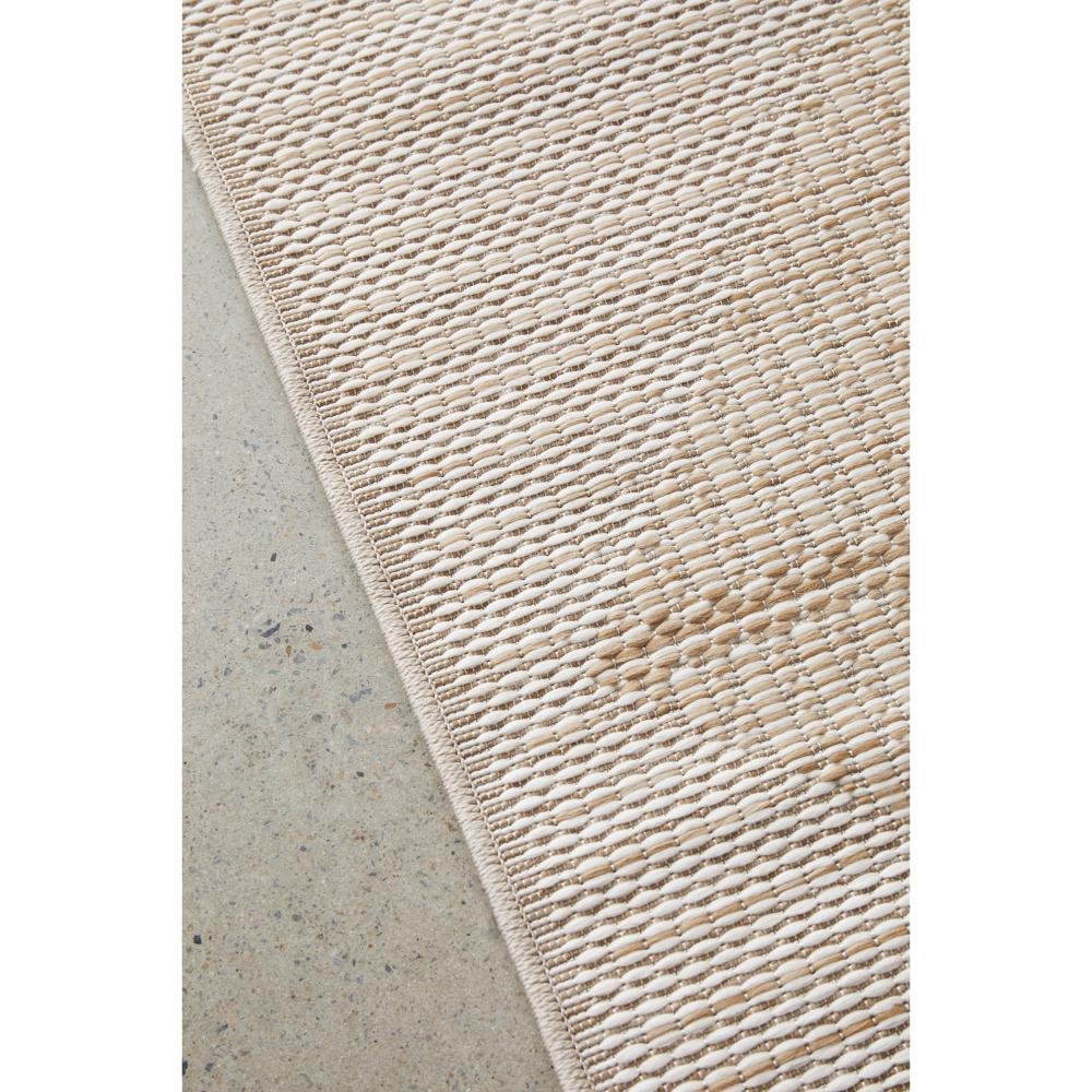 Indoor/outdoor natural brown beige geometric rug detail image - MyHouse