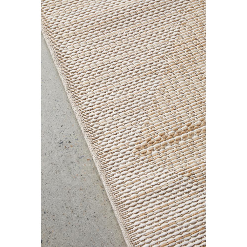 Natural Brown geometric hallway floor runner rug detail image - MyHouse