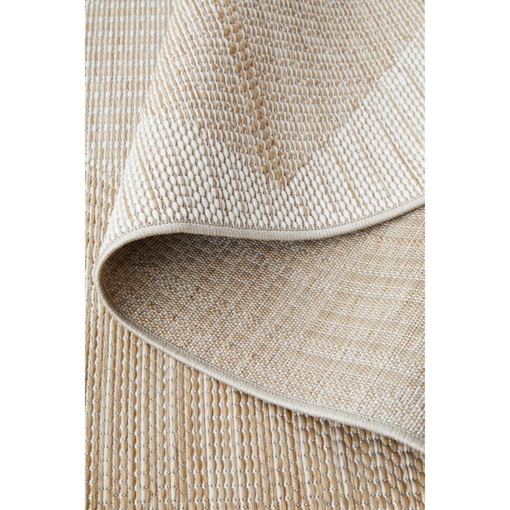 Natural Brown geometric hallway floor runner rug detail image - MyHouse