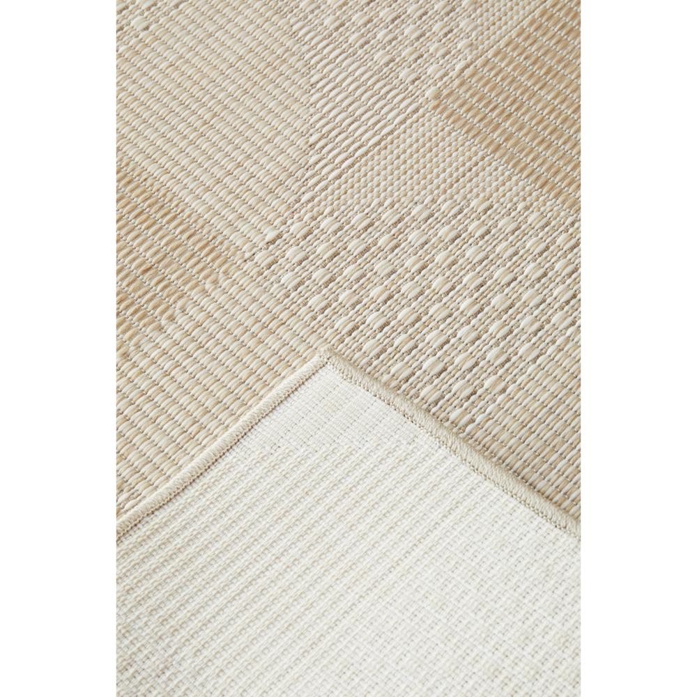 Natural Brown Beige curve check indoor outdoor rug detail image - MyHouse