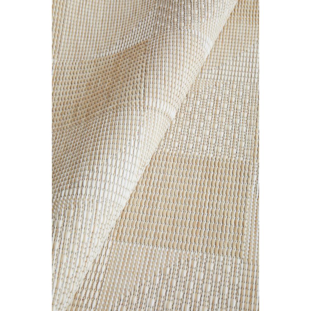 Natural Brown Beige curve check indoor outdoor rug detail image - MyHouse