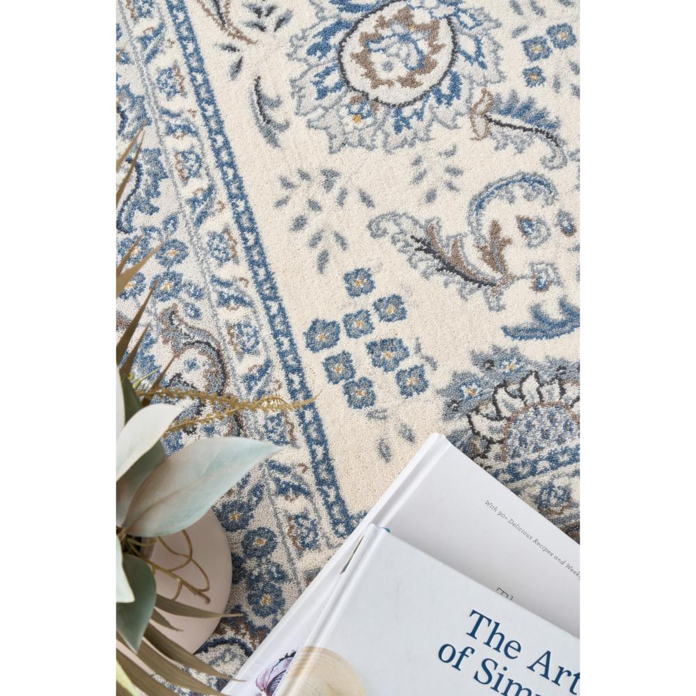 blue and white floral traditional rug - MyHouse