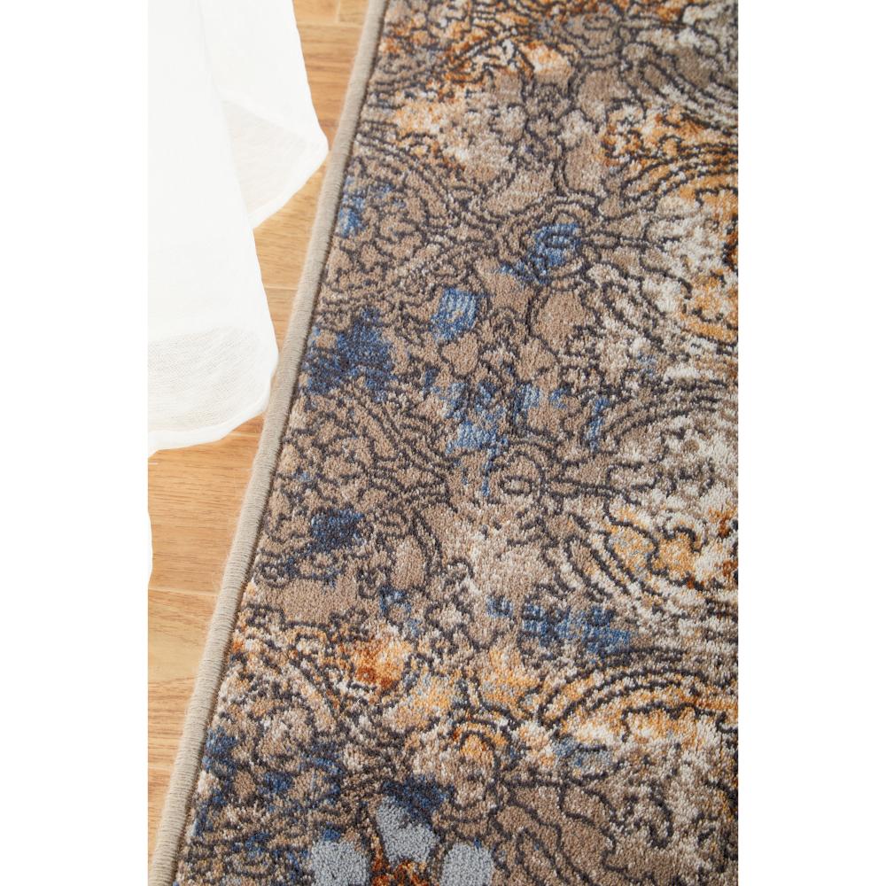 Brown and Blue Wool Rug detail image - MyHouse