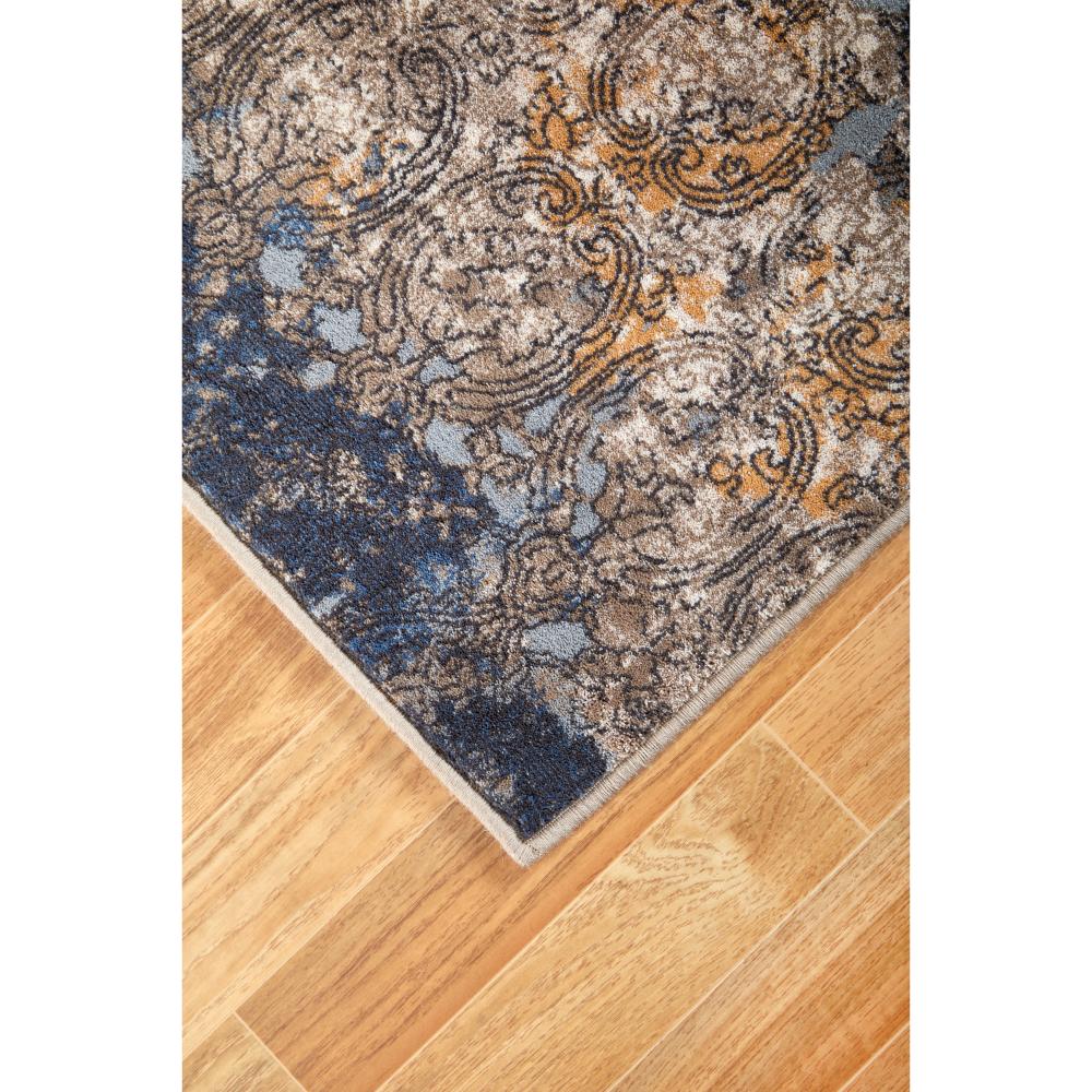 Brown and Blue Wool Rug detail image - MyHouse